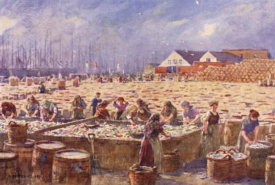 Yarmouth, Norfolk, Die Heringsernte von Alfred Heaton Cooper
