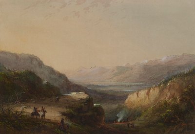 Fernblick auf den See (Berg der Winde) von Alfred Jacob Miller