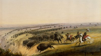 Büffeljagd von Alfred Jacob Miller