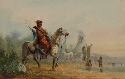 Indianer kehrt mit Wild ins Lager zurück von Alfred Jacob Miller