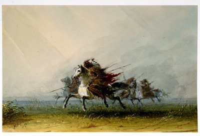 Indianer auf dem Kriegspfad von Alfred Jacob Miller