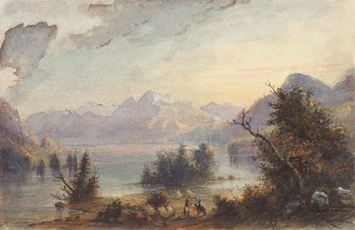 Seeszene, Rocky Mountains, ca. 1837 von Alfred Jacob Miller