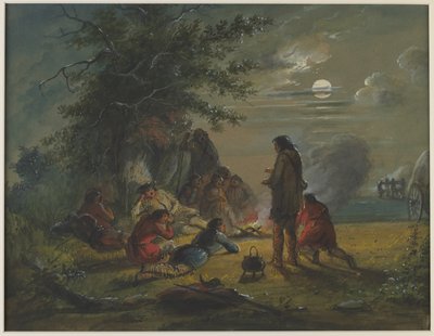 Mondlicht - Lagerszene von Alfred Jacob Miller