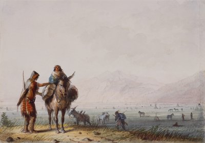 Shoshone-Wurzelgräber, ca. 1837 von Alfred Jacob Miller