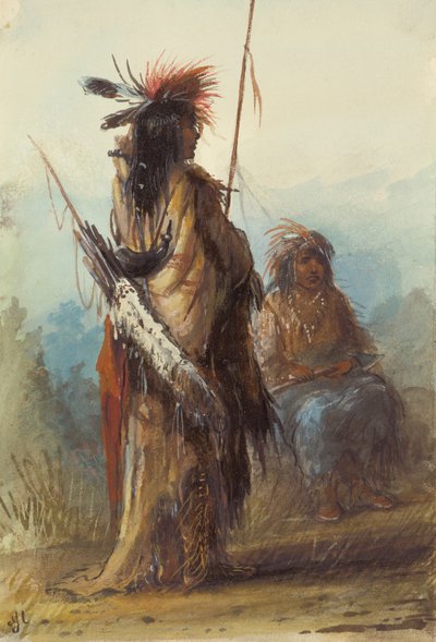 Shoshonen, Green River, ca. 1837 von Alfred Jacob Miller