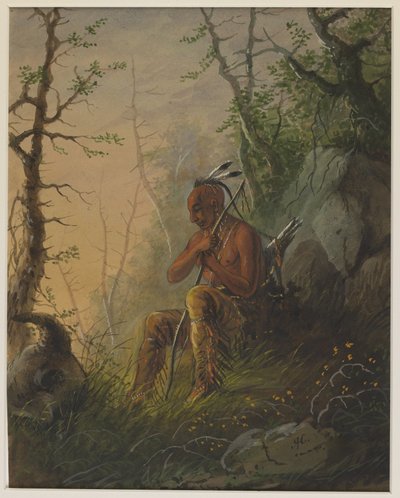 Sioux-Indianer an einem Grab von Alfred Jacob Miller