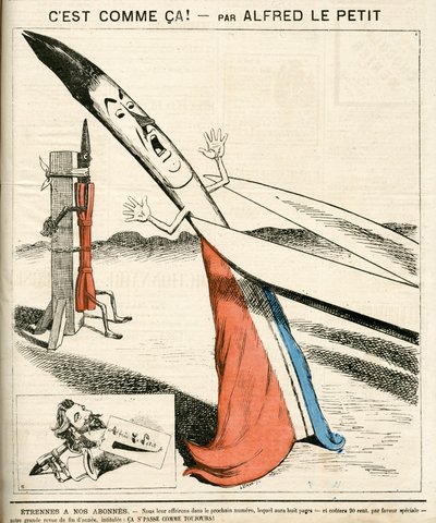Cover von "Le Grelot", Nummer 142, Satirisch in Farben von Alfred Le Petit