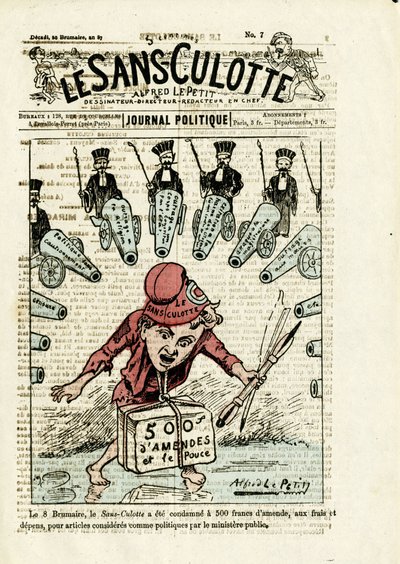 Illustration für das Cover von Le Sans-culotte, Nr. 7 von Alfred Le Petit