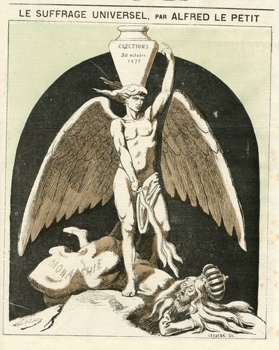 Illustration von Alfred Le Petity (1841-1909) für das Titelblatt von Le Grelot von Alfred Le Petit