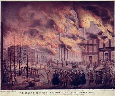 Der große Brand von New York, 1835 von Alfred M. Hoffy