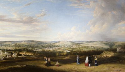 Stroud von nahe Rodborough Fort, Gloucestershire von Alfred Newland Smith