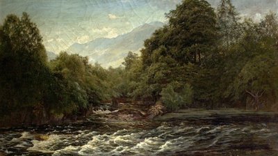 Der Lachs-Pool (Lachs-Pool am Spean, Schottland) von Alfred Pizzey Newton