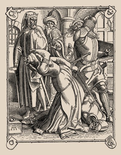 Die Nibelungen. Wie Gunther und Hagen und Kriemhild erschlagen wurden von Alfred Rethel