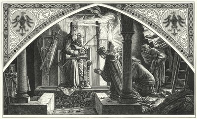 Otto III. am Grab von Karl dem Großen von Alfred Rethel