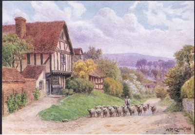 Cropthorne, bei Evesham, Worcester, aus The Cottages and the Village Life of Rural England veröffentlicht von Dent & Sons Limited von Alfred Robert Quinton