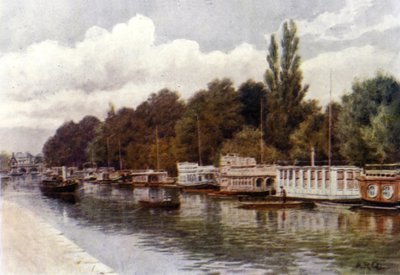 Hausboote an der Folly Bridge, Oxford von Alfred Robert Quinton