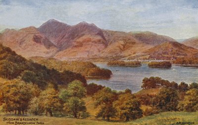 Skiddaw und Keswick vom Brandelhow Park, Lake District von Alfred Robert Quinton