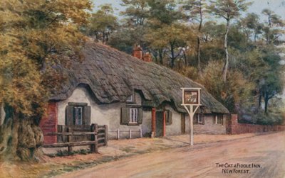 The Cat and the Fiddle Inn, New Forest von Alfred Robert Quinton
