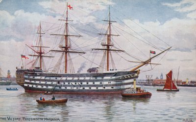 Die Victory, Portsmouth Hafen von Alfred Robert Quinton