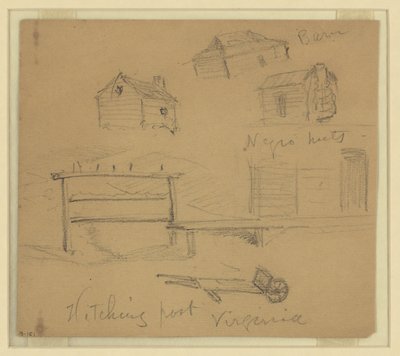 Anbindepfosten, Virginia von Alfred Rudolph Waud