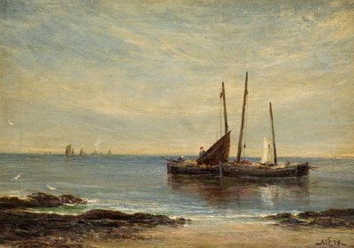 Fischerboote an der Mündung des Tay von Alfred Sanderson Edward