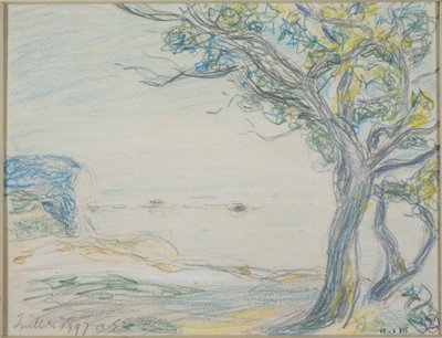Bäume am Meeresufer von Alfred Sisley