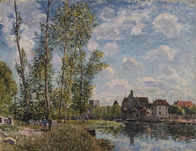 Moret, Blick auf den Loing, Nachmittag im Mai von Alfred Sisley