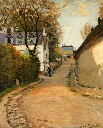 Rue de la Princesse, Louveciennes, Blick nach Norden von Alfred Sisley