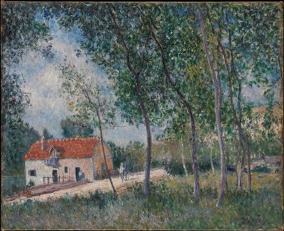 Die Straße von Moret nach Saint-Mammès von Alfred Sisley