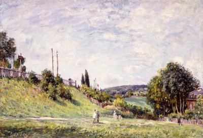 Der Hang an der Eisenbahn in Sevres von Alfred Sisley