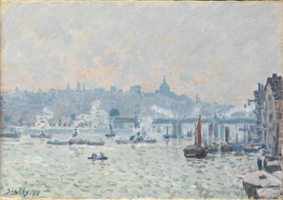 Blick auf die Themse: Charing Cross Bridge, 1874 von Alfred Sisley