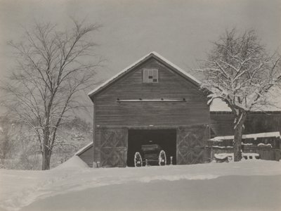 Scheune & Schnee von Alfred Stieglitz