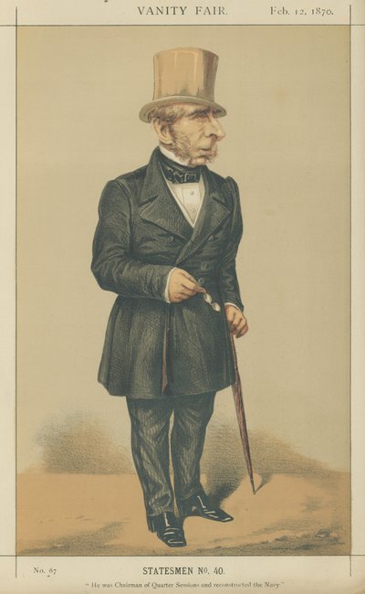 Mr. John Somerset Pakington (Farblithografie) von Alfred Thompson