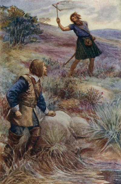 James Graham, Marquis von Montrose, schottischer Royalistischer Kommandant, erhält Nachricht von einer Invasion irischer Truppen in Schottland, 1644 von Alfred Wallis Mills