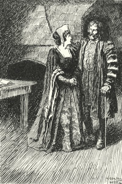 Margaret Roper, älteste Tochter von Sir Thomas More, besucht ihren Vater im Gefängnis, 1535 von Alfred Wallis Mills