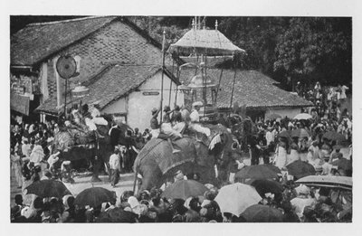 Kandy Perahera - Eine Prozession von Elefanten, durchgeführt von den Kandy-Häuptlingen von Alfred William Amandus Plate