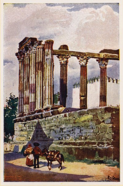 Tempel der Diana, Evora, Portugal von Alfredo Roque Gameiro