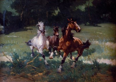 Rennende Pferde von Alfredo Tominz