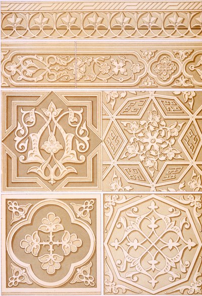 Detaillierte Studien der architektonischen Dekoration, veröffentlicht 1883 von Alhusain Fawzy