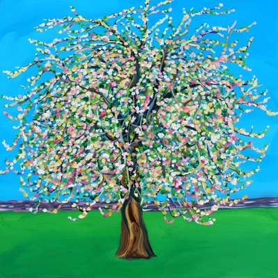 Bunter blühender Baum von Alice Straker
