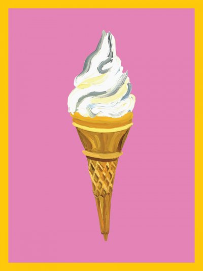 Pinker Eiskegel von Alice Straker