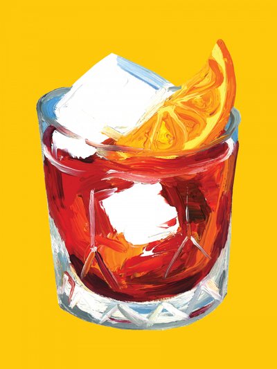 Lebendiger Negroni-Cocktail von Alice Straker