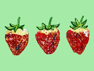 Lebendige rote Erdbeeren von Alice Straker