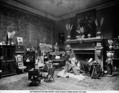Atelier des Malers Tito Conti in Florenz, auf der Piazza Donatello von Fratelli Alinari
