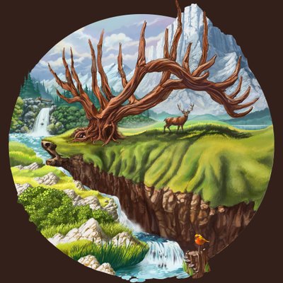 Verdrehter Baum in ruhiger Landschaft von Alirıza ÇAKIR