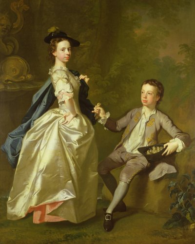 Die ehrenwerte Rachel Hamilton und ihr Bruder, der ehrenwerte Charles Hamilton, 1740 von Allan Ramsay