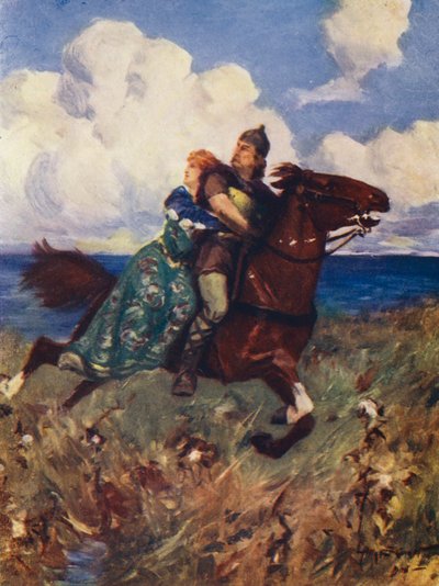Die Schlacht der Vögel (Farblithografie) von Allan Stewart