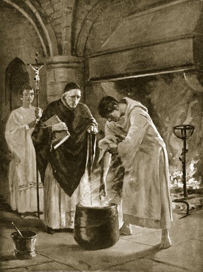 Prüfung durch das siedende Wasser, Illustration aus 