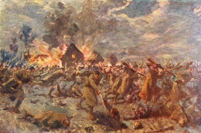 Erster Weltkrieg: Bajonettangriff der London Scottish bei Messines, Halloween von Allan Stewart