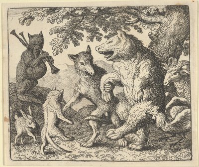 Eine Feier zu Ehren des Bären und des Wolfs, 1650-75 von Allart van Everdingen